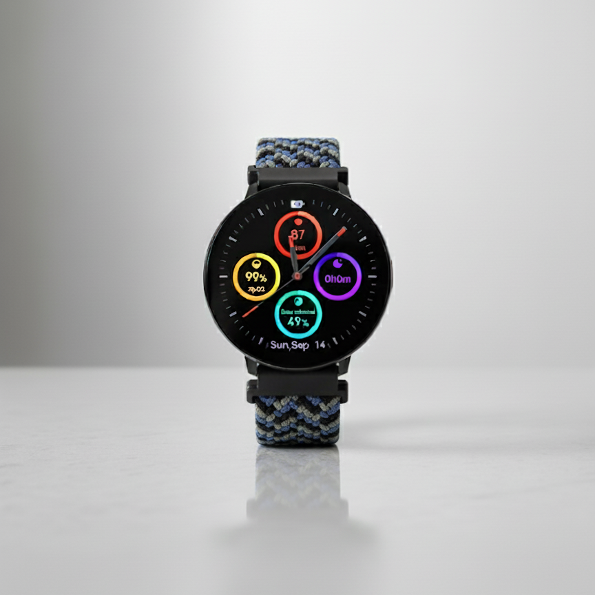 Watch2Care Vital Smartwatch (Black Case) - Modern Minimalist Bundle