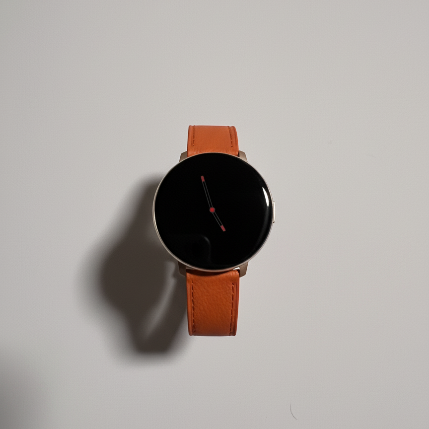 Watch2Care Vital Smartwatch (Rose Gold Case) - Orange Leather Strap
