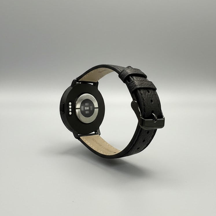 Watch2Care Vital Smartwatch (Black Case) - Black Leather Strap
