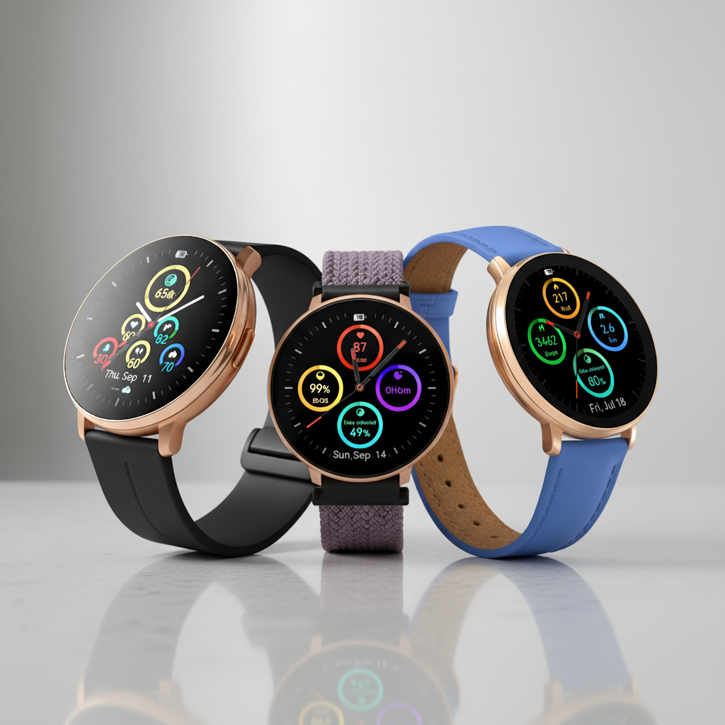 Watch2Care Vital Smartwatch (Rose Gold Case) - Accent Bundle