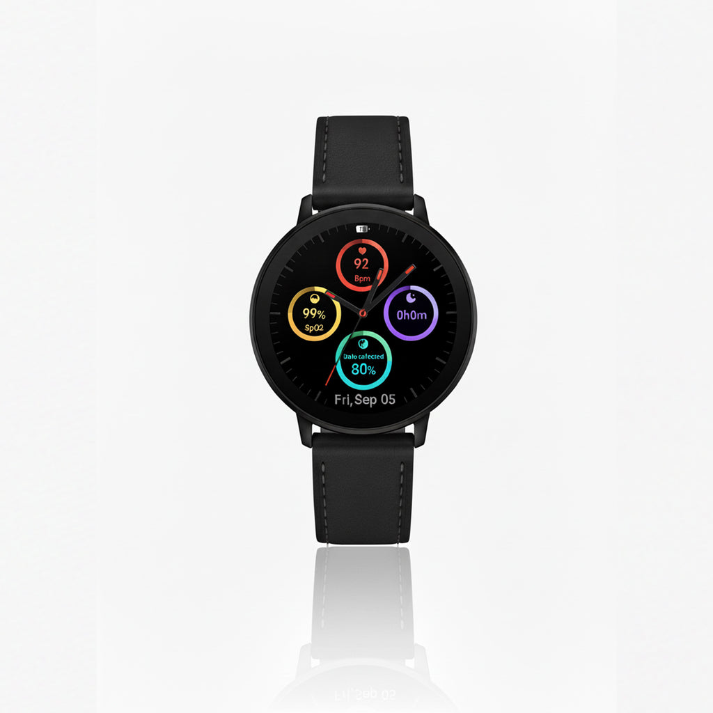 Watch2Care Vital Smartwatch (Black Case) - Modern Minimalist Bundle