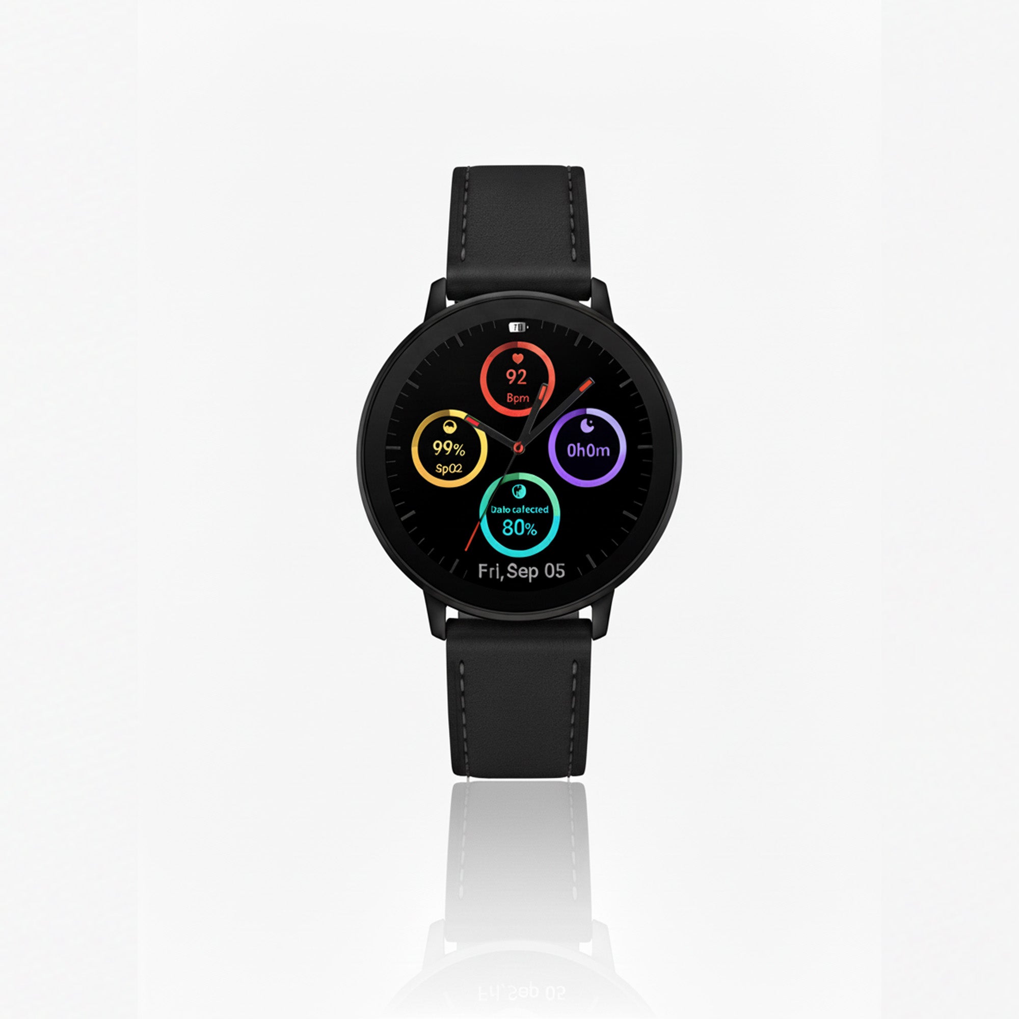Watch2Care Vital Smartwatch (Black Case) - Modern Minimalist Bundle