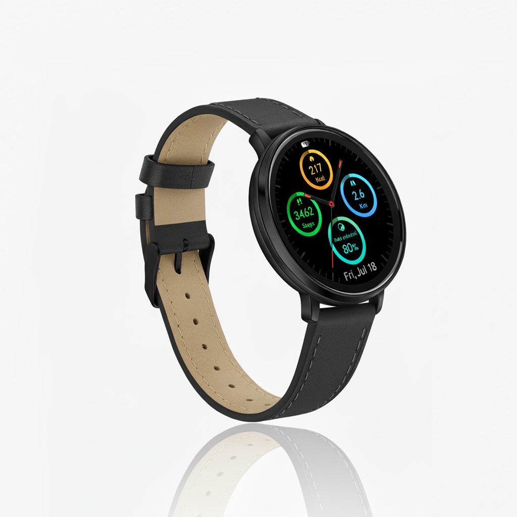 Watch2Care Vital Smartwatch (Black Case) - Modern Minimalist Bundle